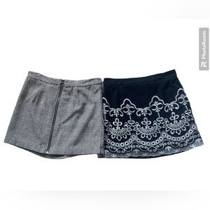 Black and white medium forever 21 miniskirt bundle size medium
